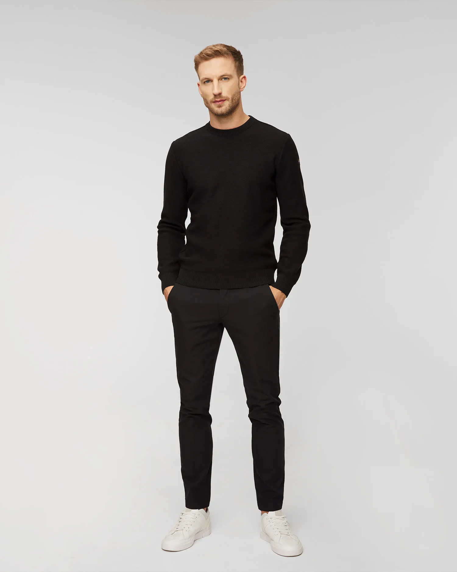 Maglione di lana da uomo Paul&Shark Nero 13311017-11