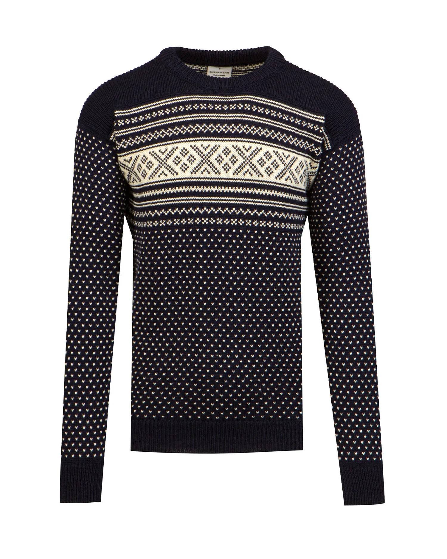 Maglione di lana DALE OF NORWAY VALLOY 95271-navyoffwhite