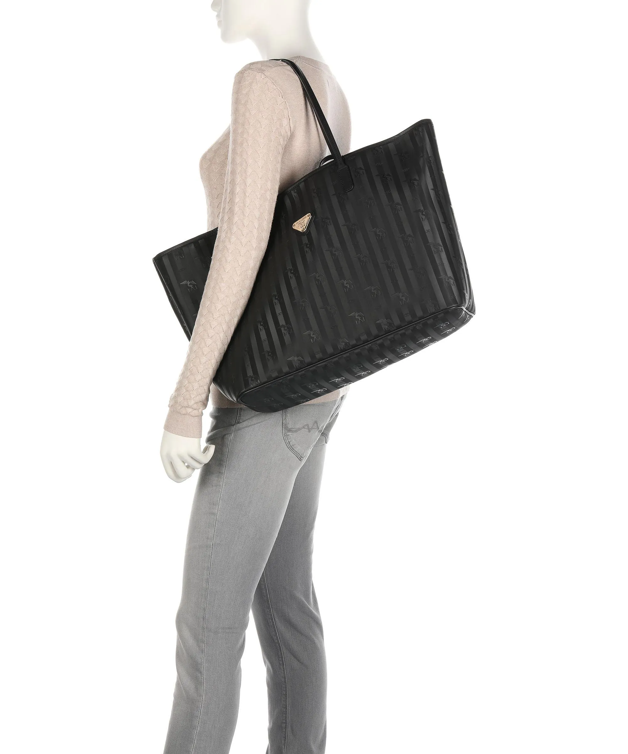  Maison Mollerus Vinerus Zuerich Borsa shopper tela nero  