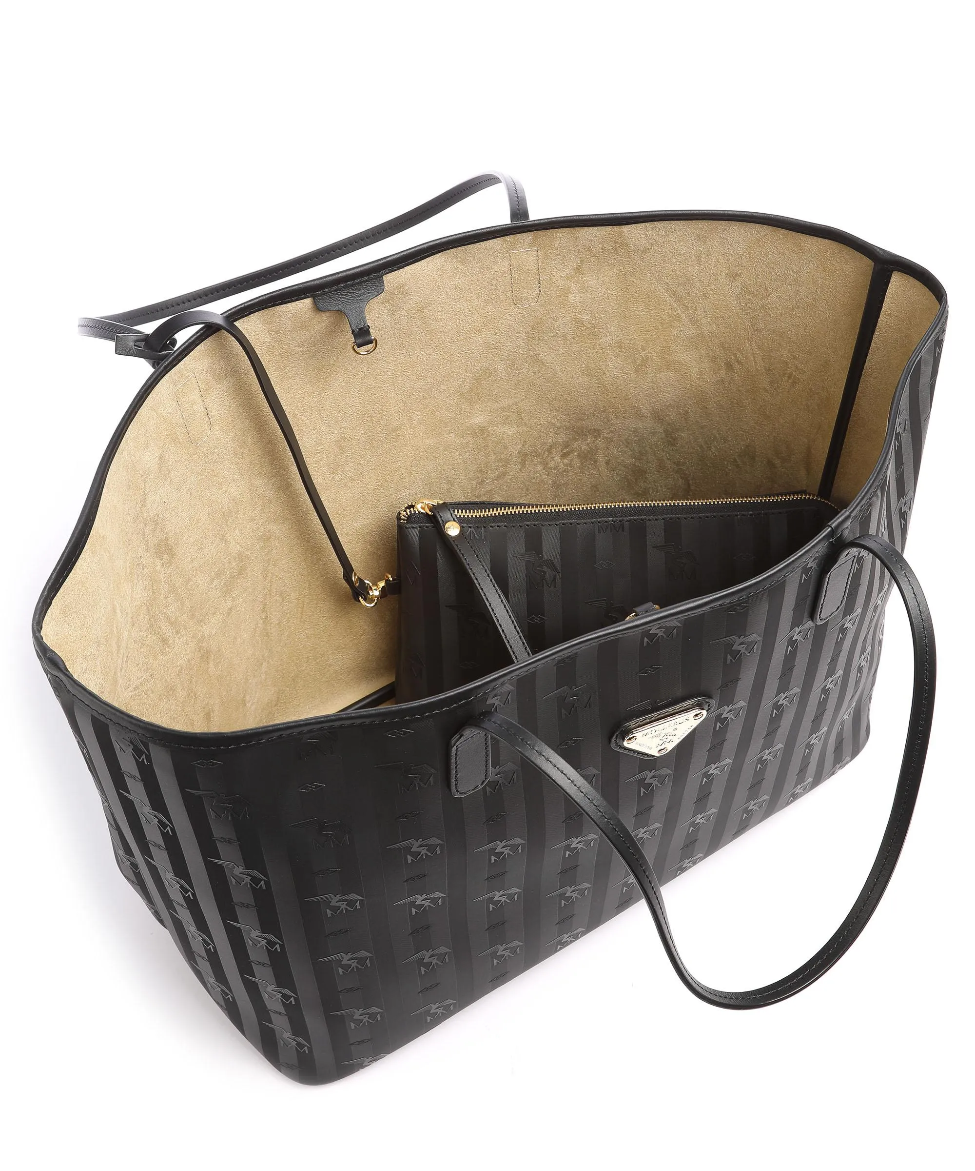  Maison Mollerus Vinerus Zuerich Borsa shopper tela nero  