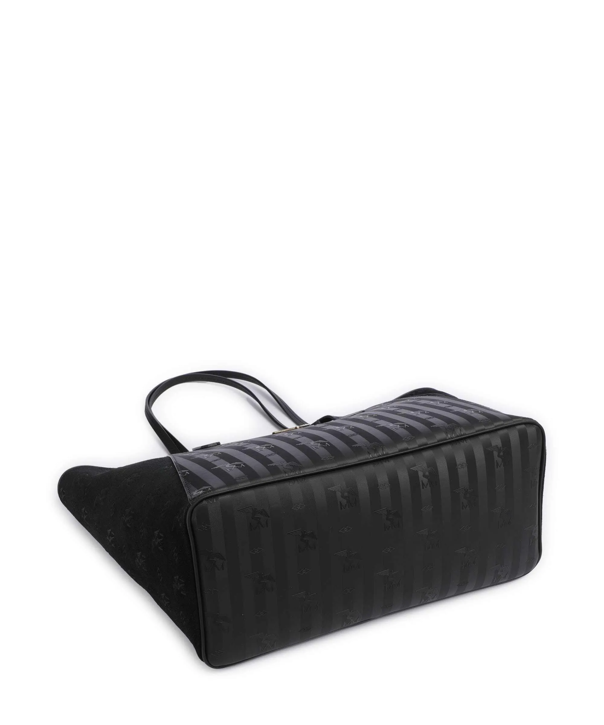  Maison Mollerus Vinour Vinerus Bern Borsa shopper pelle ruvida, tela nero  