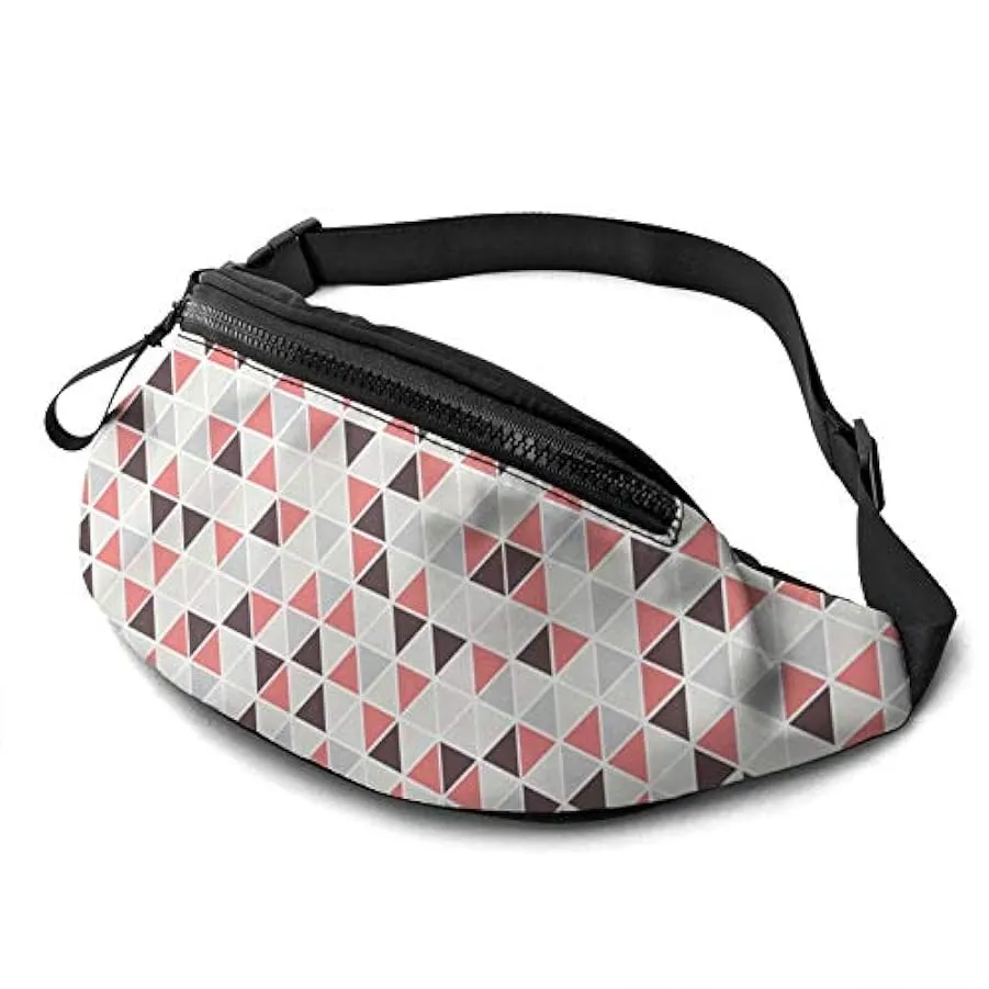 Marsupio per Uomo Donna,Marsupio con Motivo Trigonometrico con Cintura Tasca a Tracolla Regolabile Borsa a Tracolla Borsa sul Pe