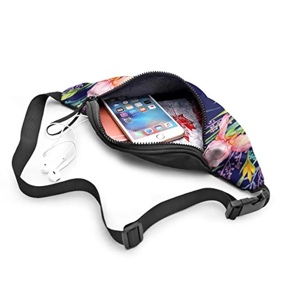 Marsupio per Uomo Donna,Marsupio Fiore Iris con Cintura Tasca a Tracolla Regolabile Borsa a Tracolla Borsa sul Petto per Viaggia