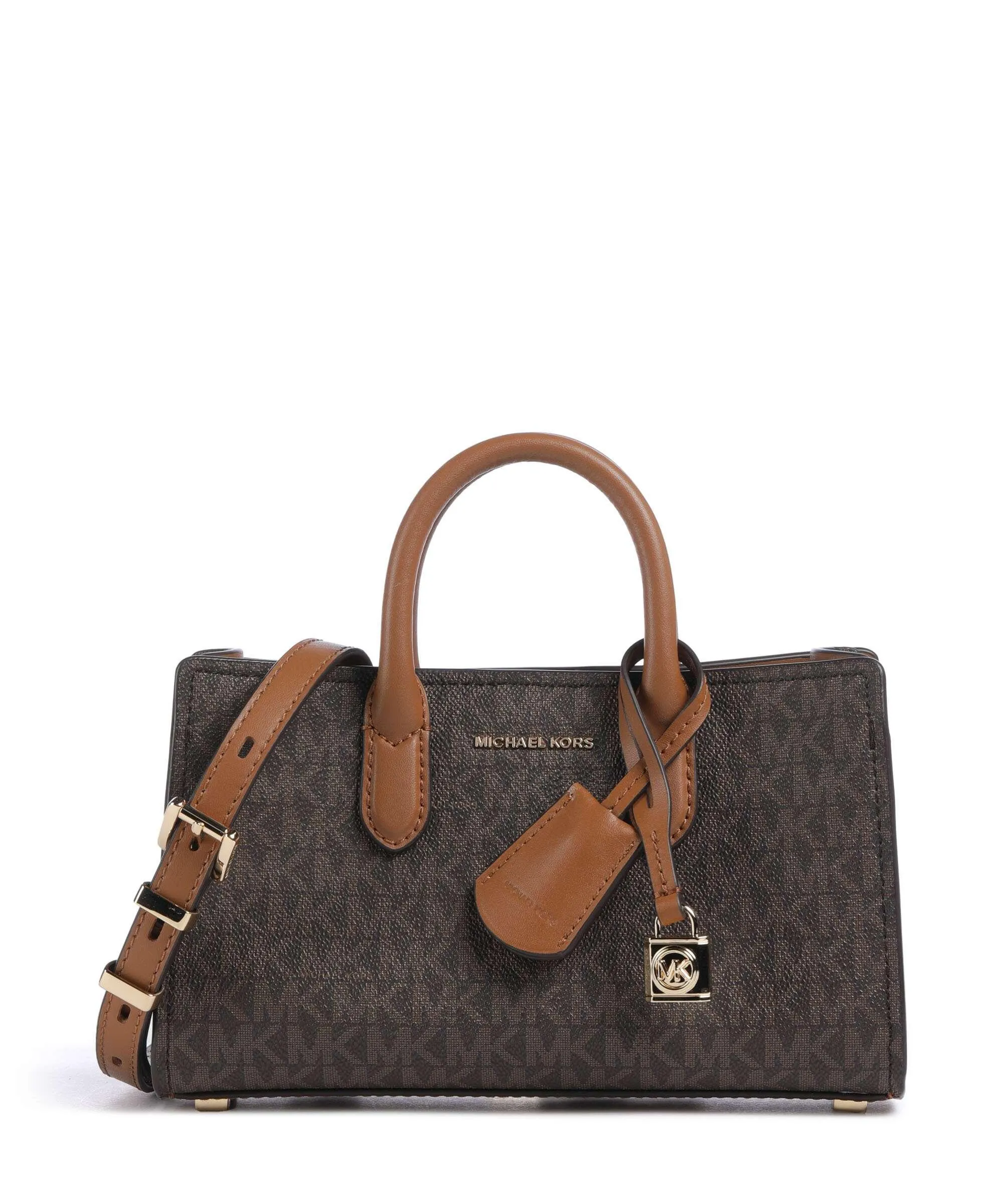  Michael Kors Scarlett Borsa a mano tela marrone scuro  