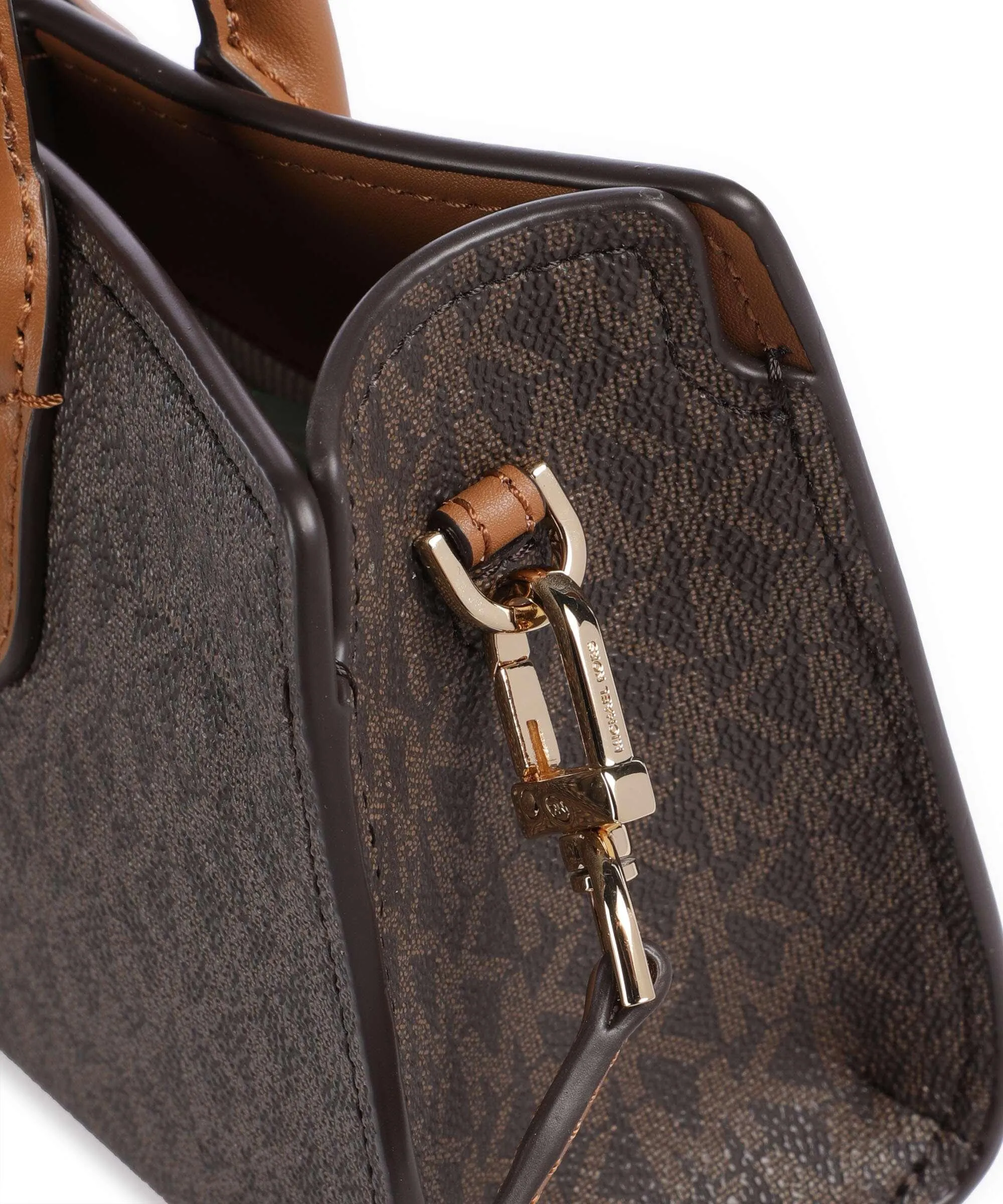  Michael Kors Scarlett Borsa a mano tela marrone scuro  