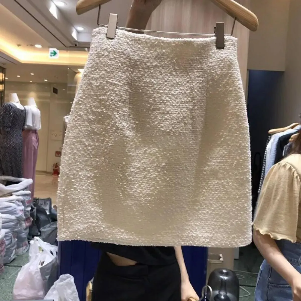 Mini gonna nera con frange di lana Jupe Abbigliamento moda 2023 Gonne per le donne Faldas Mujer Moda Slim a vita alta femminile