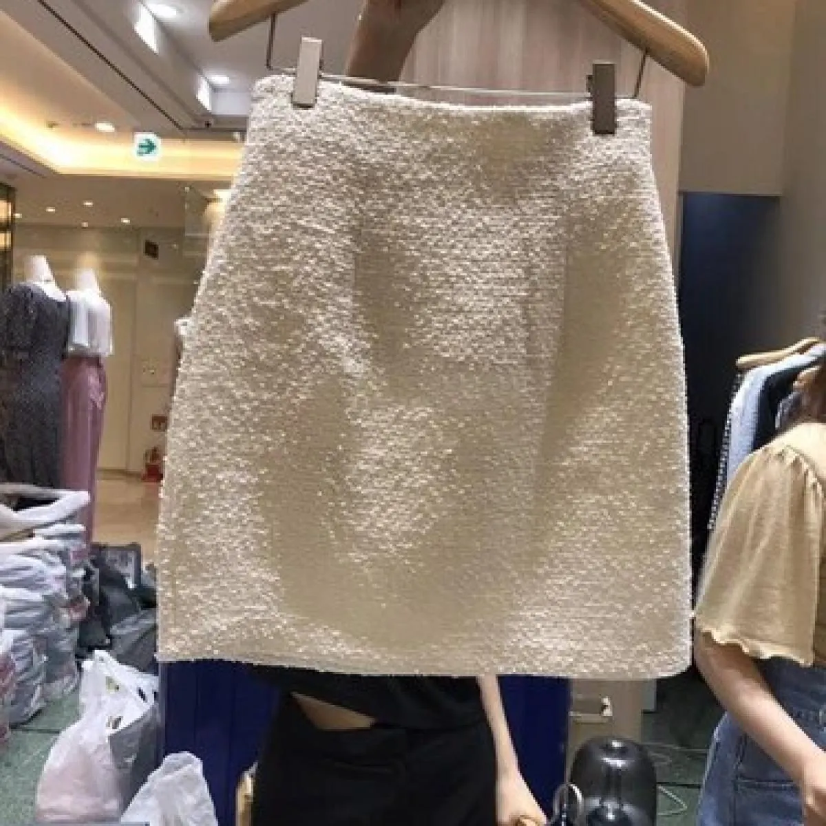 Mini gonna nera con frange di lana Jupe Abbigliamento moda 2023 Gonne per le donne Faldas Mujer Moda Slim a vita alta femminile