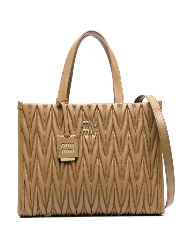 miu miu Borsa shopping in matelassé