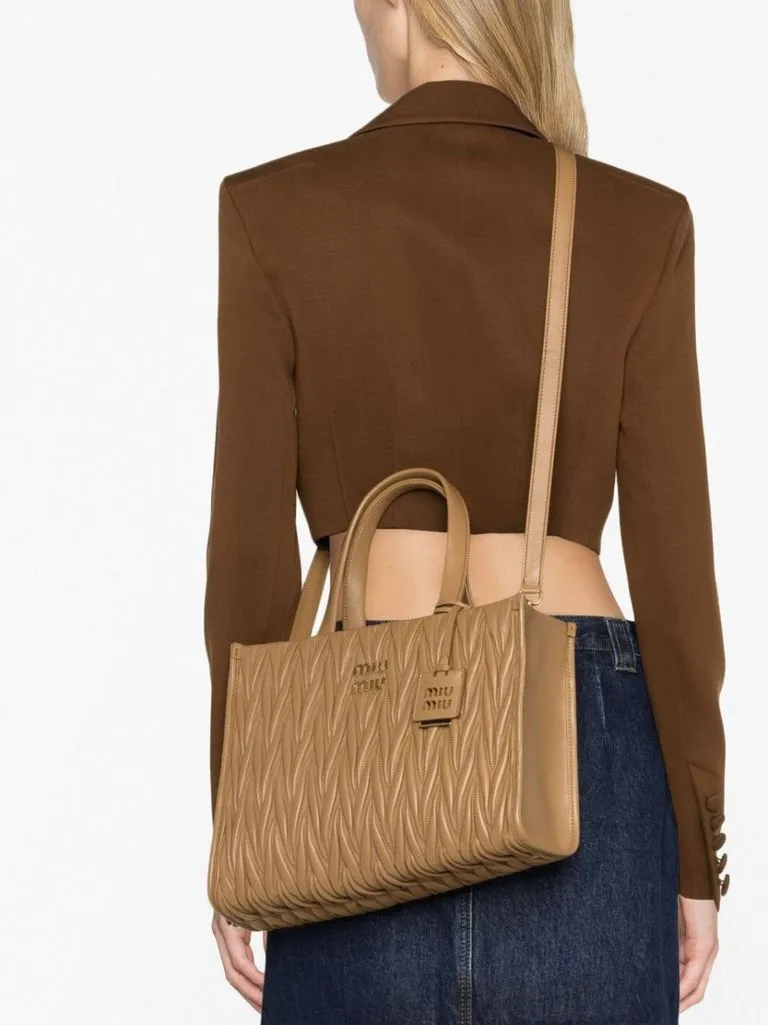 miu miu Borsa shopping in matelassé