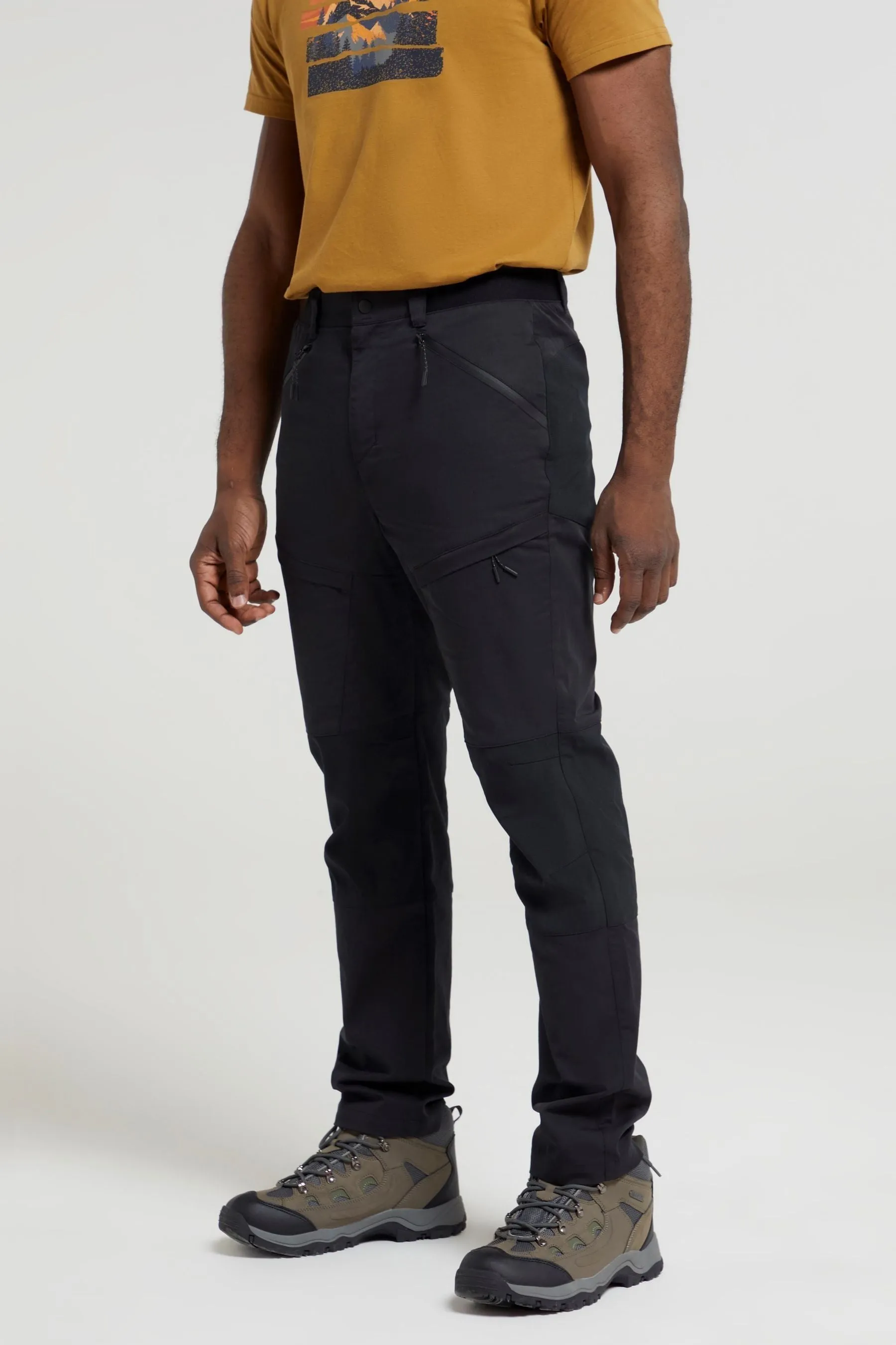 Mountain Warehouse - Pantaloni da trekking impermeabile Uomo jungle