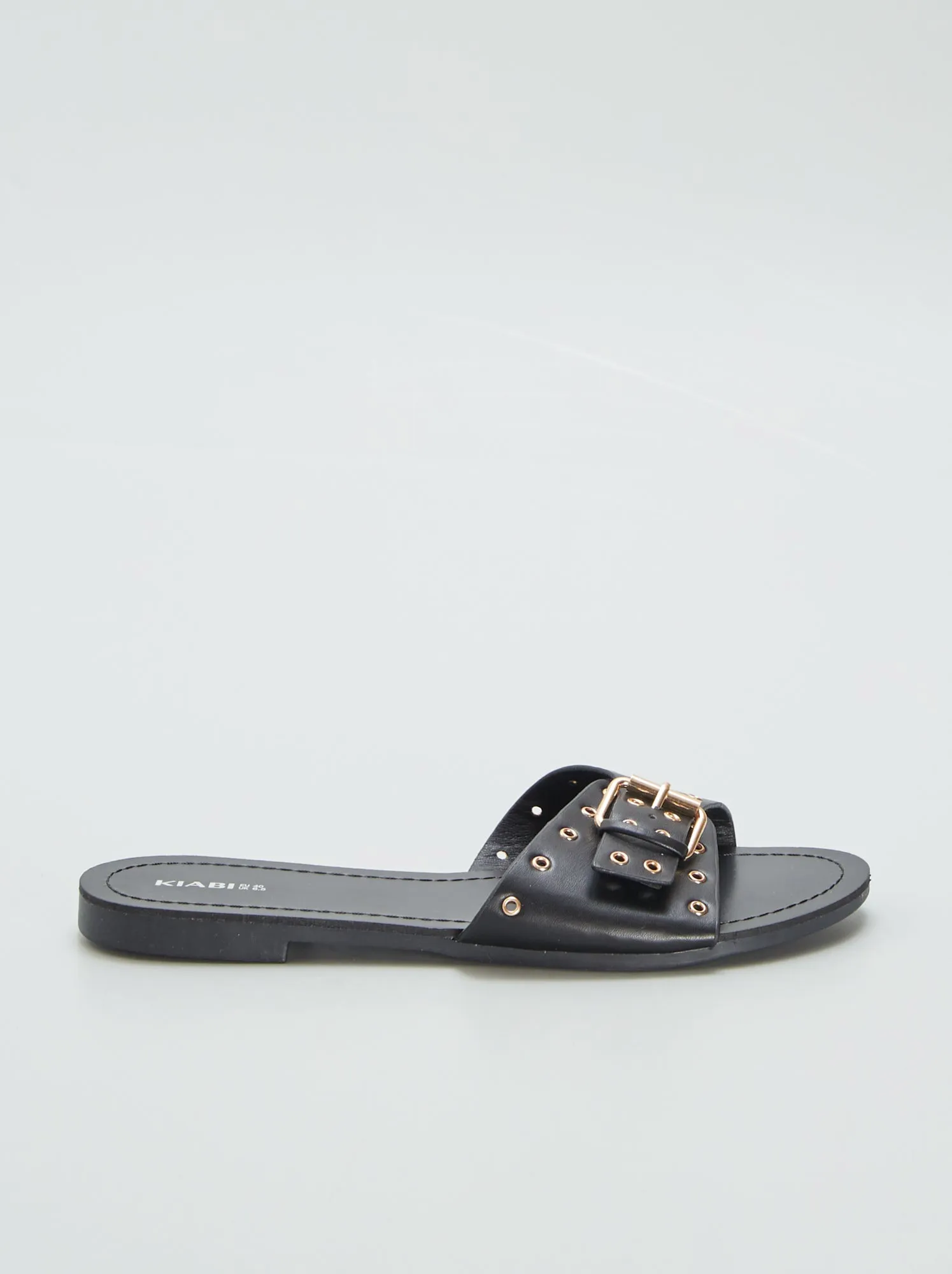 Mules con cinturini con fibbia - NERO