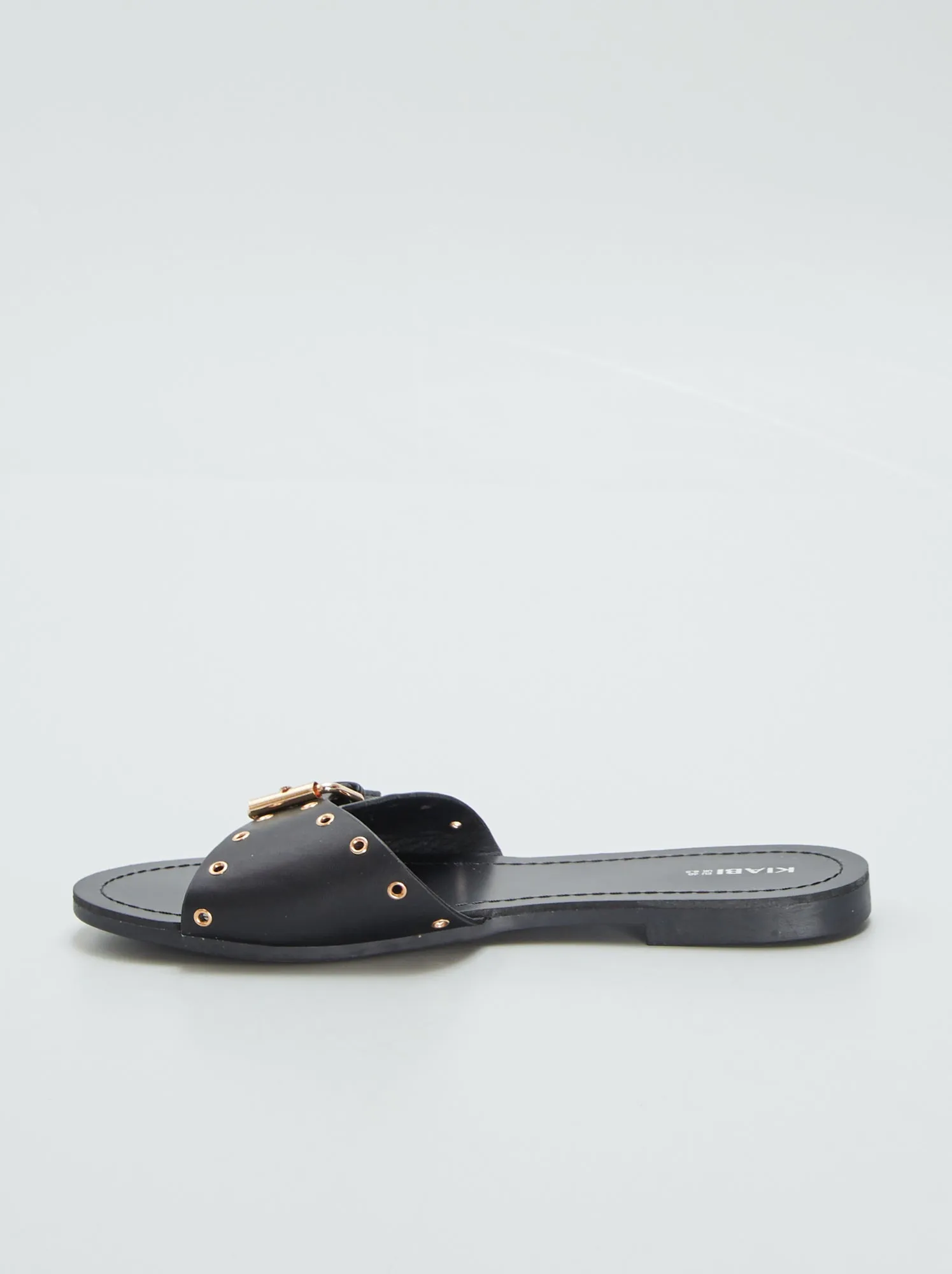 Mules con cinturini con fibbia - NERO