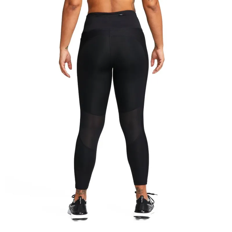 Nike Leggings Running Df Fast 7 8 Nero Reflective Argento Donna