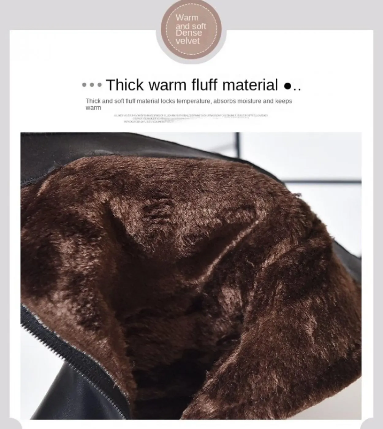 Nuove scarpe da donna in peluche stivali da donna moda stivali al ginocchio in pelle con cerniera a punta tonda 2022 stivali mod