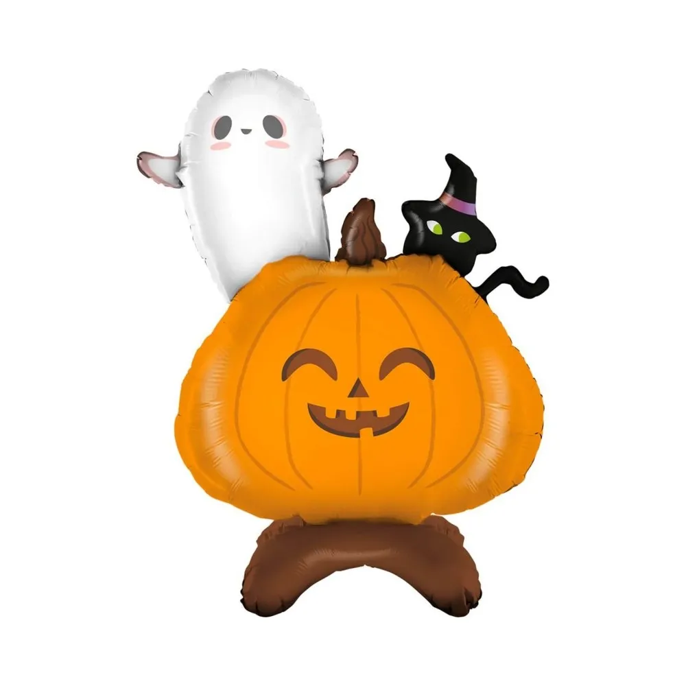 Pallone zucca halloween fantasmaim mylarmisura 102 cm x 76 cm