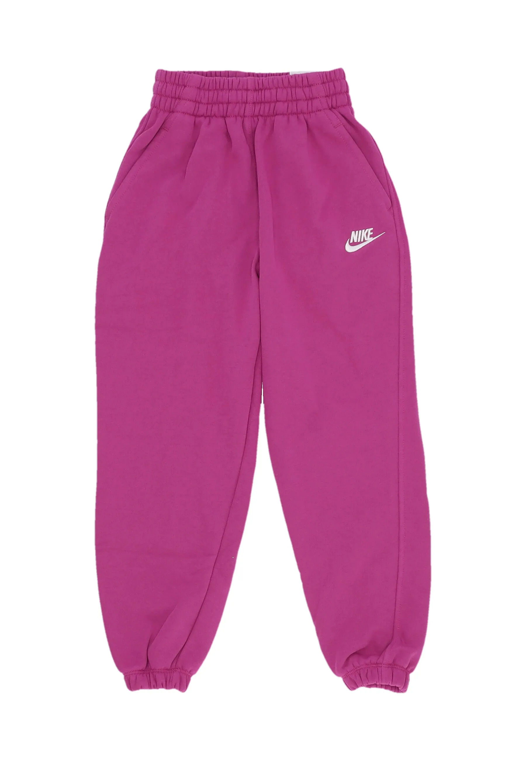 Pantalone Tuta Felpato Ragazza Sportswear Club Fleece Loose Pant Hot Fuchsia/hot Fuchsia/white