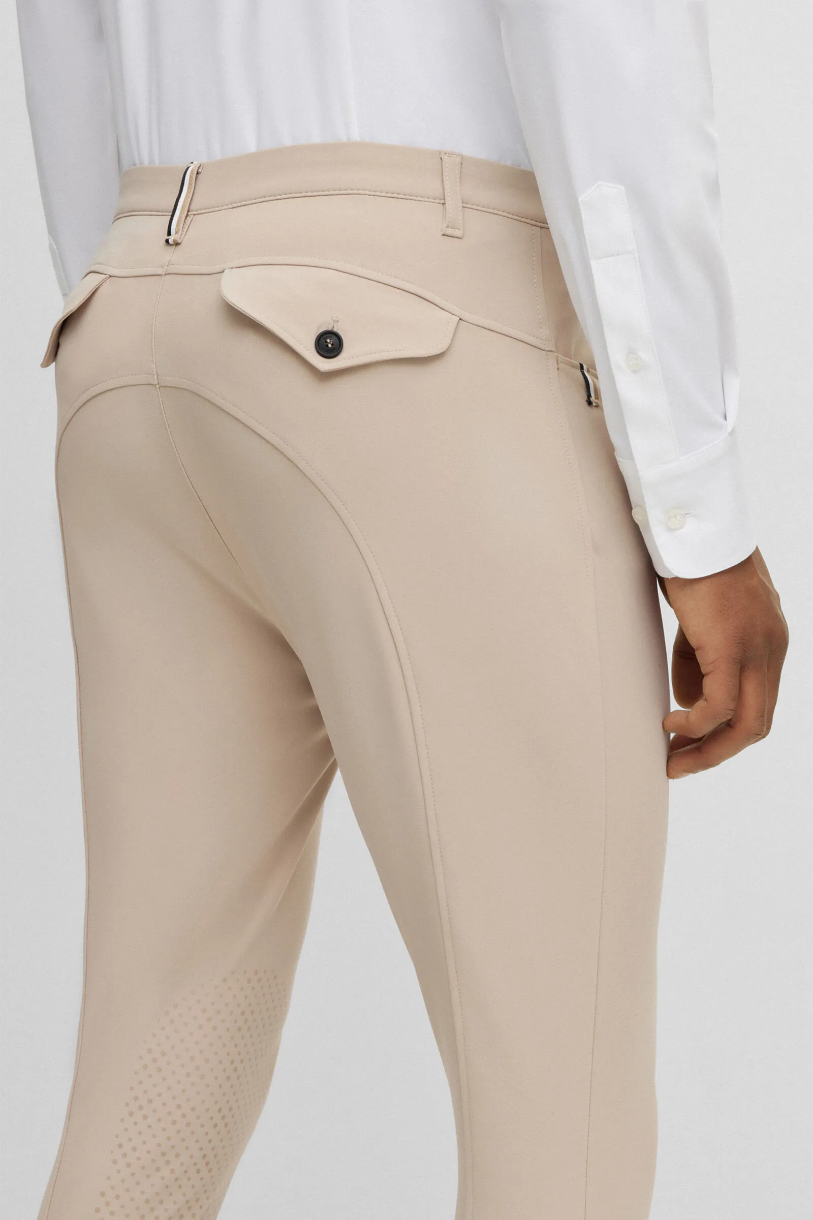 Pantaloni da equitazione Boss James da uomo con presa al ginocchio