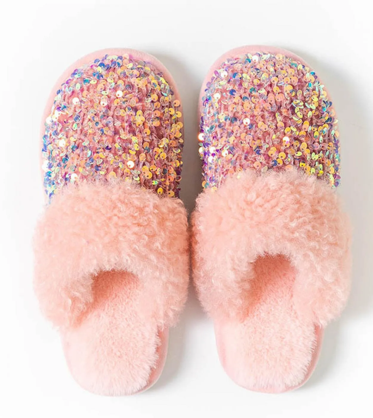 Pantofole invernali per la casa Diamond Bling Pantofole invernali per la casa Pantofole in pelliccia da donna