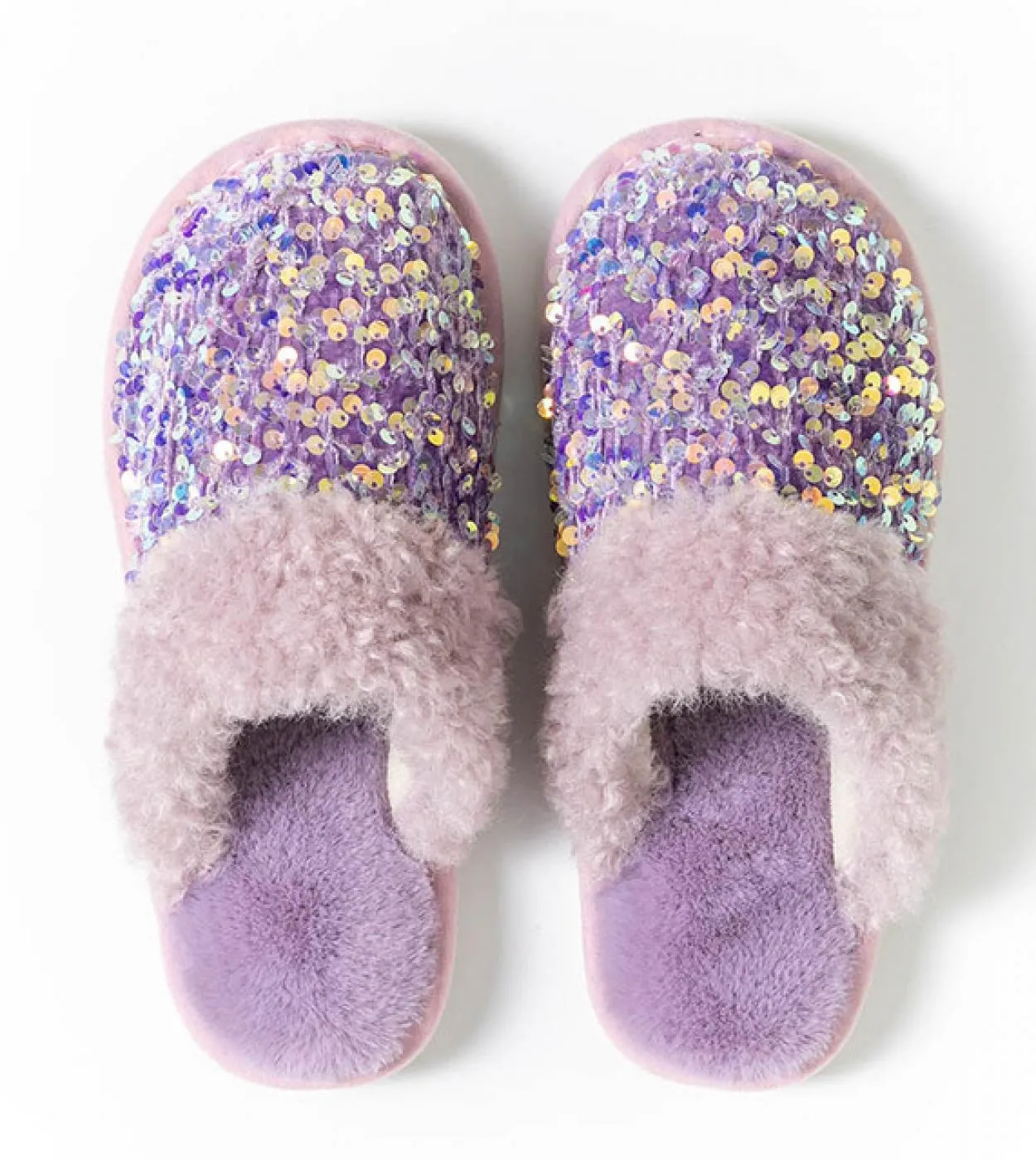 Pantofole invernali per la casa Diamond Bling Pantofole invernali per la casa Pantofole in pelliccia da donna