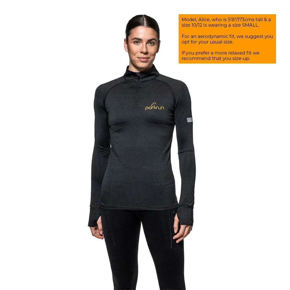Parkrun Apricot parkrun Maglia con zip a 1/4 per donna