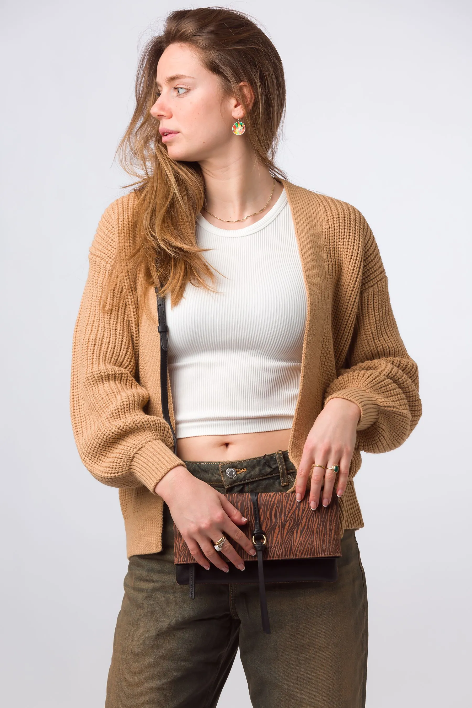 Pure Luxuries London - Selene - Pochette a tracolla in pelle nappa Borsa