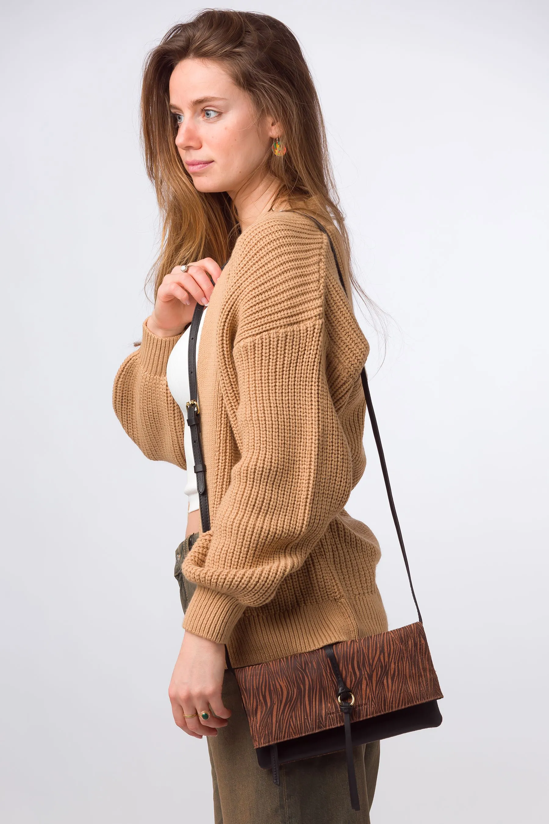 Pure Luxuries London - Selene - Pochette a tracolla in pelle nappa Borsa