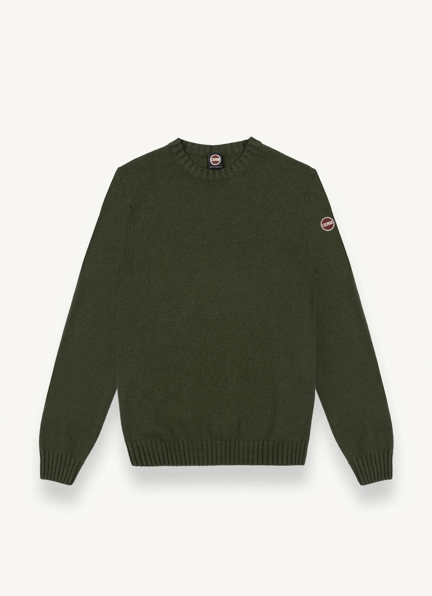 Round-neck wool and cashmere pullover