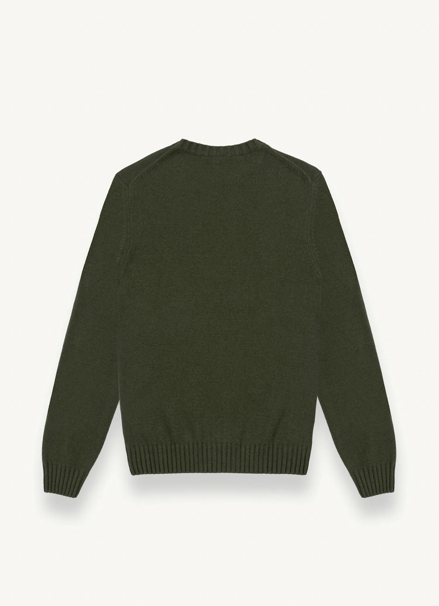 Round-neck wool and cashmere pullover