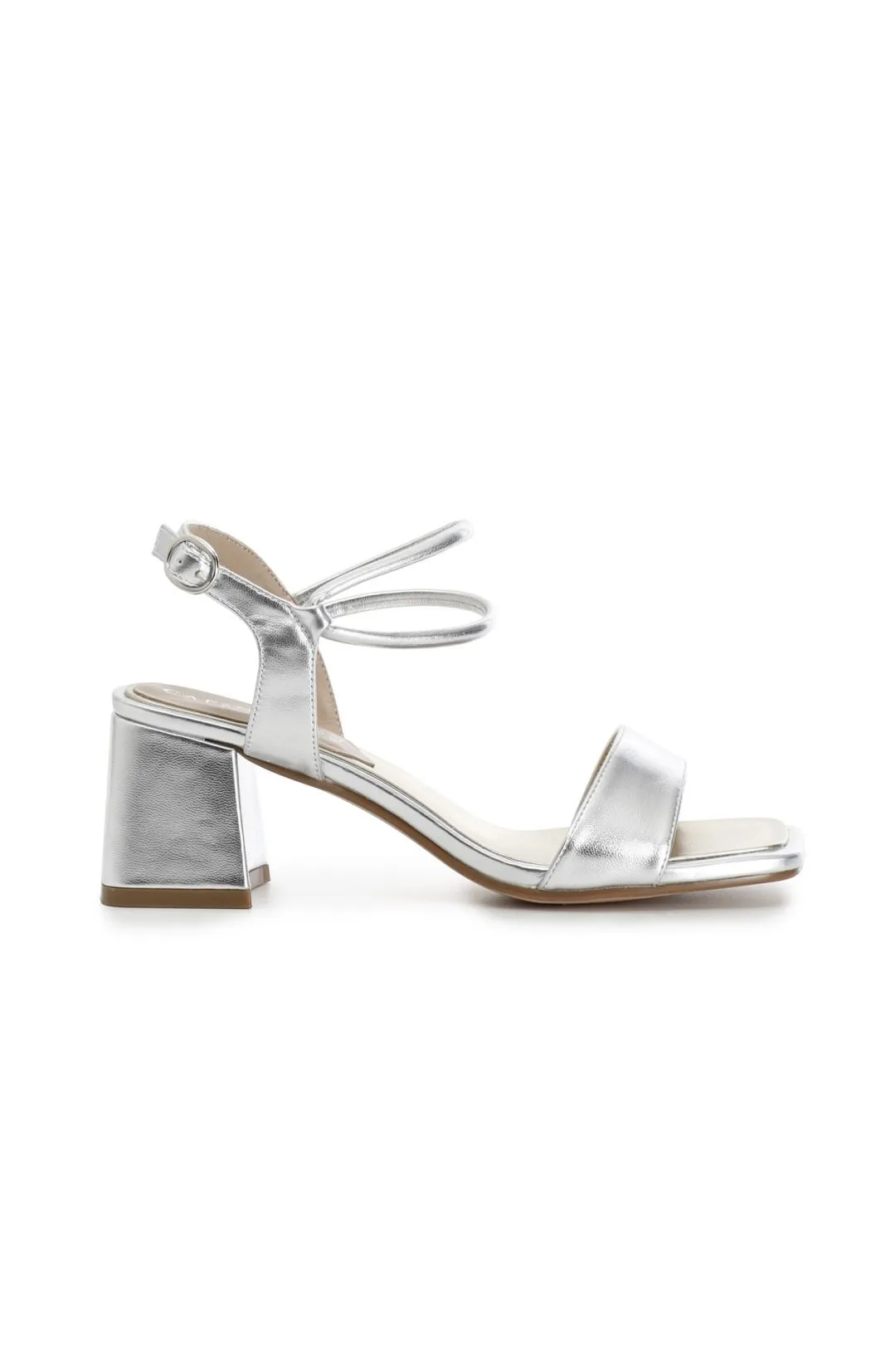 sandali gilda metallizzato argento