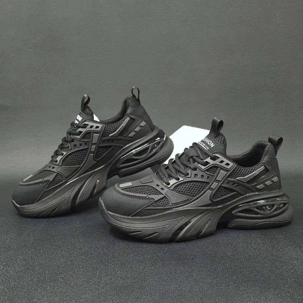 Scarpe da ginnastica casual da uomo con suola spessa in mesh traspirante