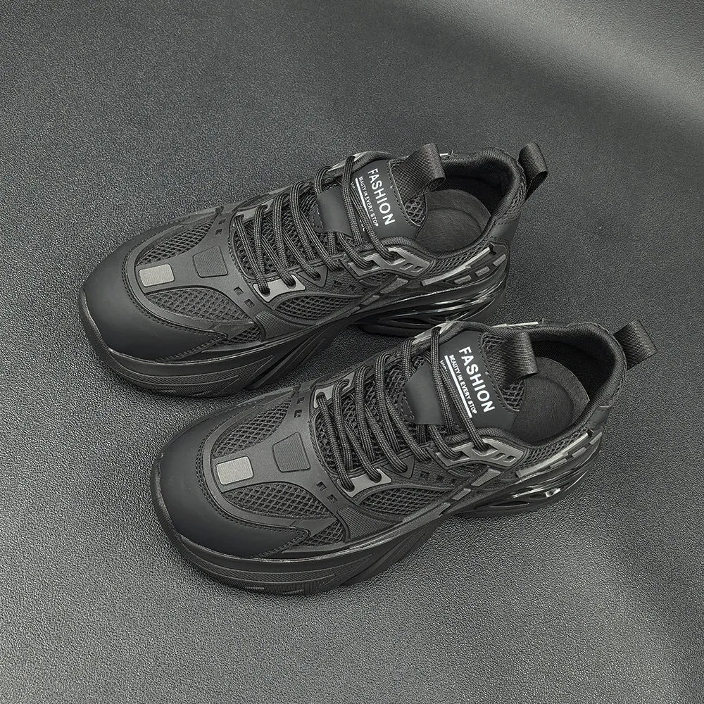 Scarpe da ginnastica casual da uomo con suola spessa in mesh traspirante