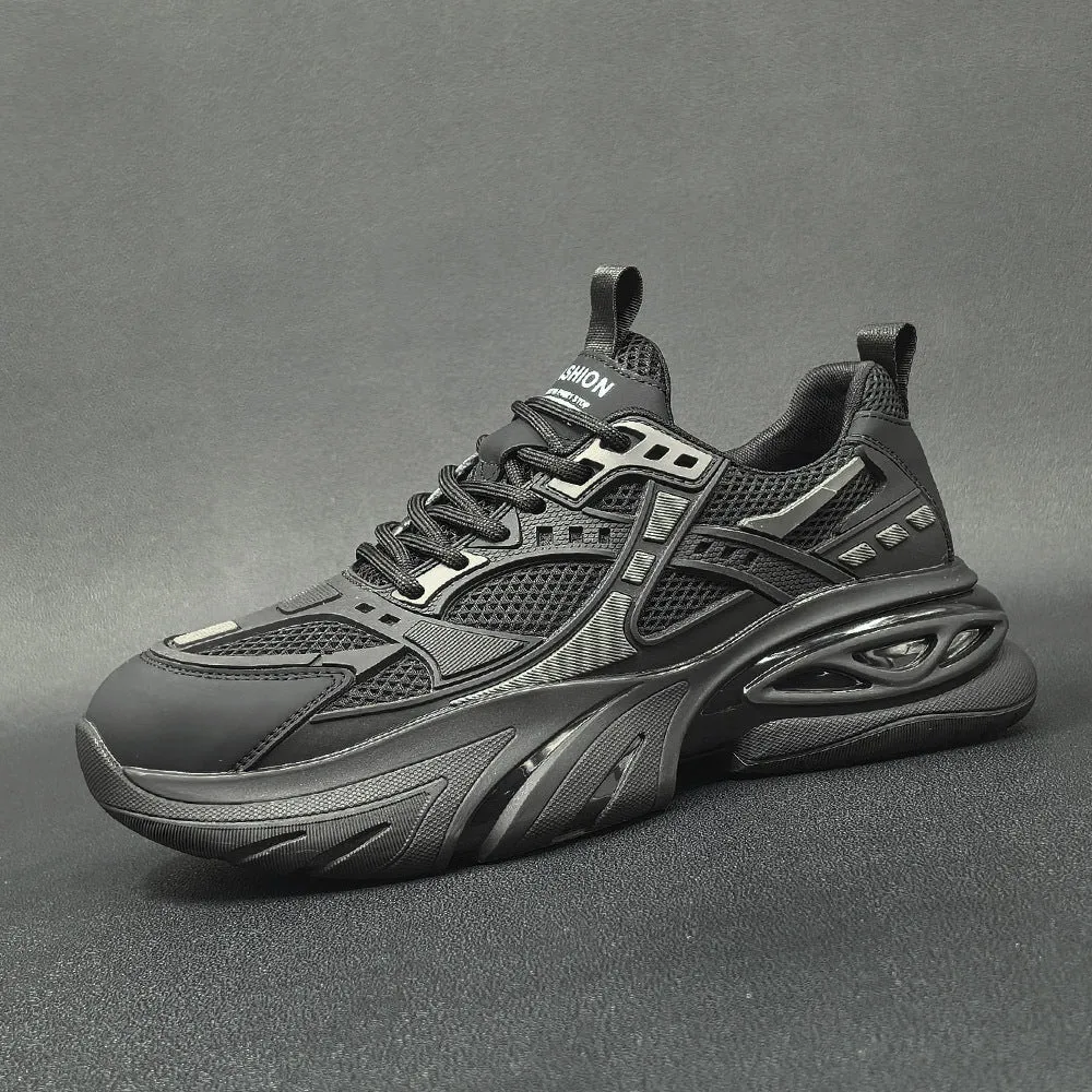 Scarpe da ginnastica casual da uomo con suola spessa in mesh traspirante