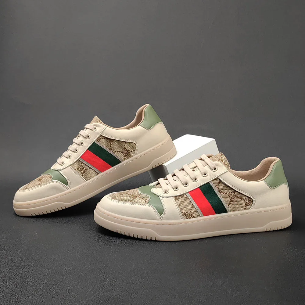 Scarpe da ginnastica casual piatte alla moda patchwork da uomo