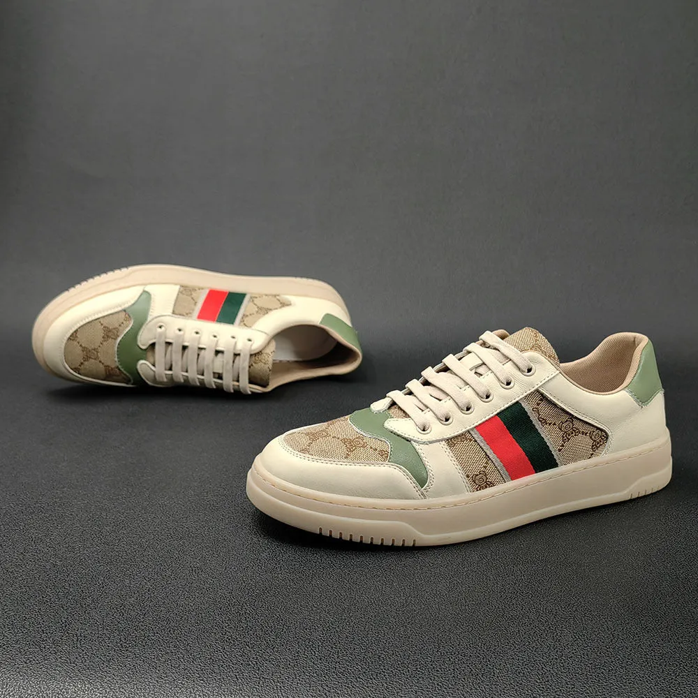 Scarpe da ginnastica casual piatte alla moda patchwork da uomo