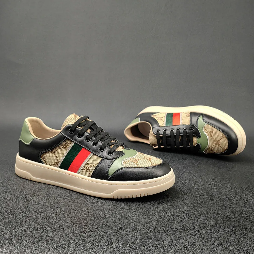 Scarpe da ginnastica casual piatte alla moda patchwork da uomo