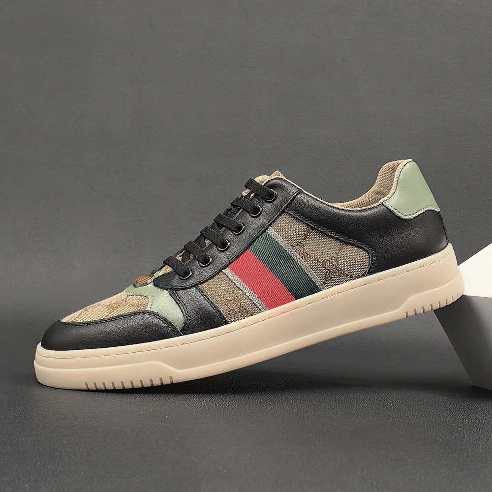 Scarpe da ginnastica casual piatte alla moda patchwork da uomo