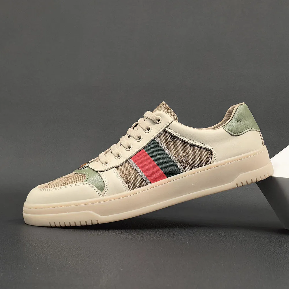 Scarpe da ginnastica casual piatte alla moda patchwork da uomo