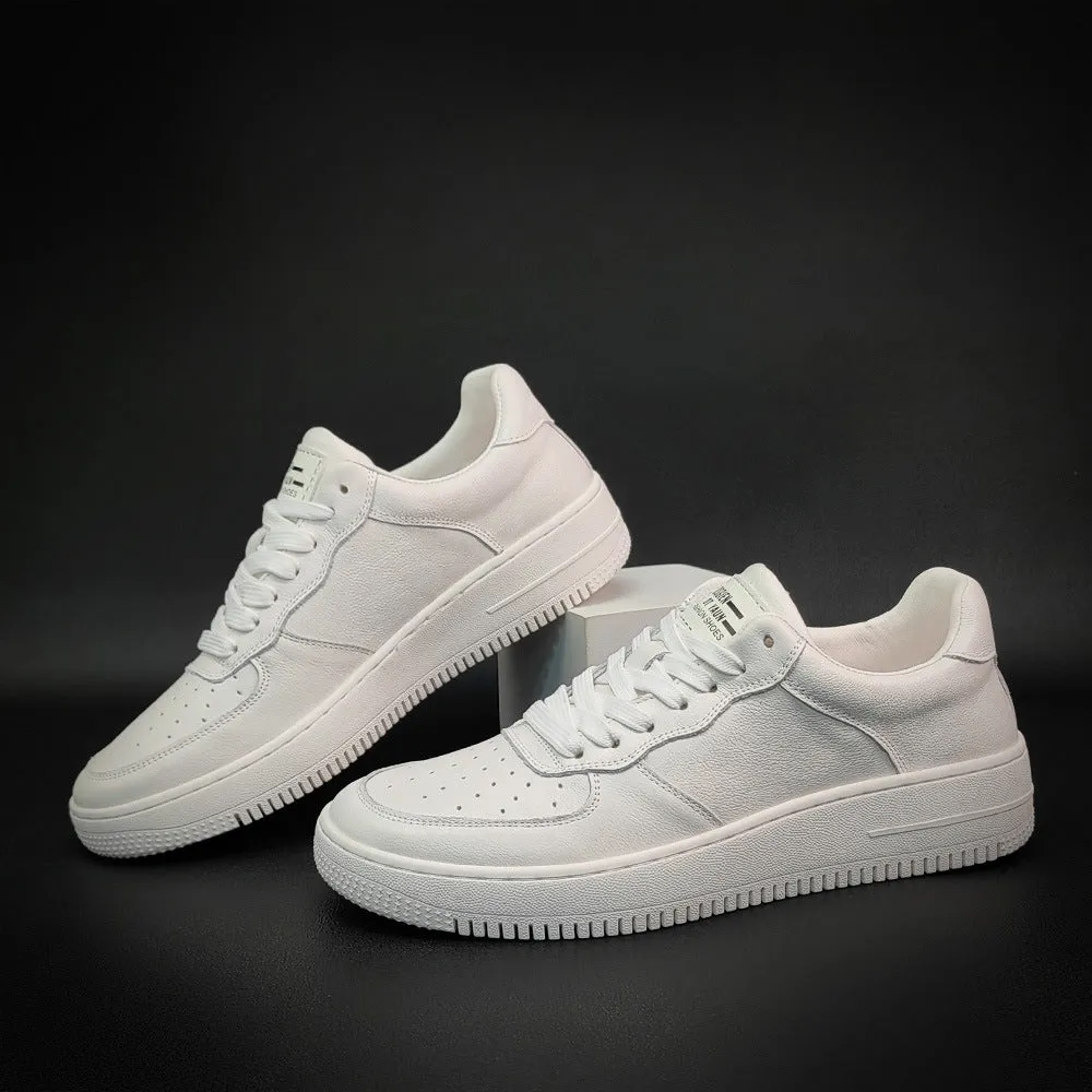 Scarpe da ginnastica da skate casual bianche pure moda uomo