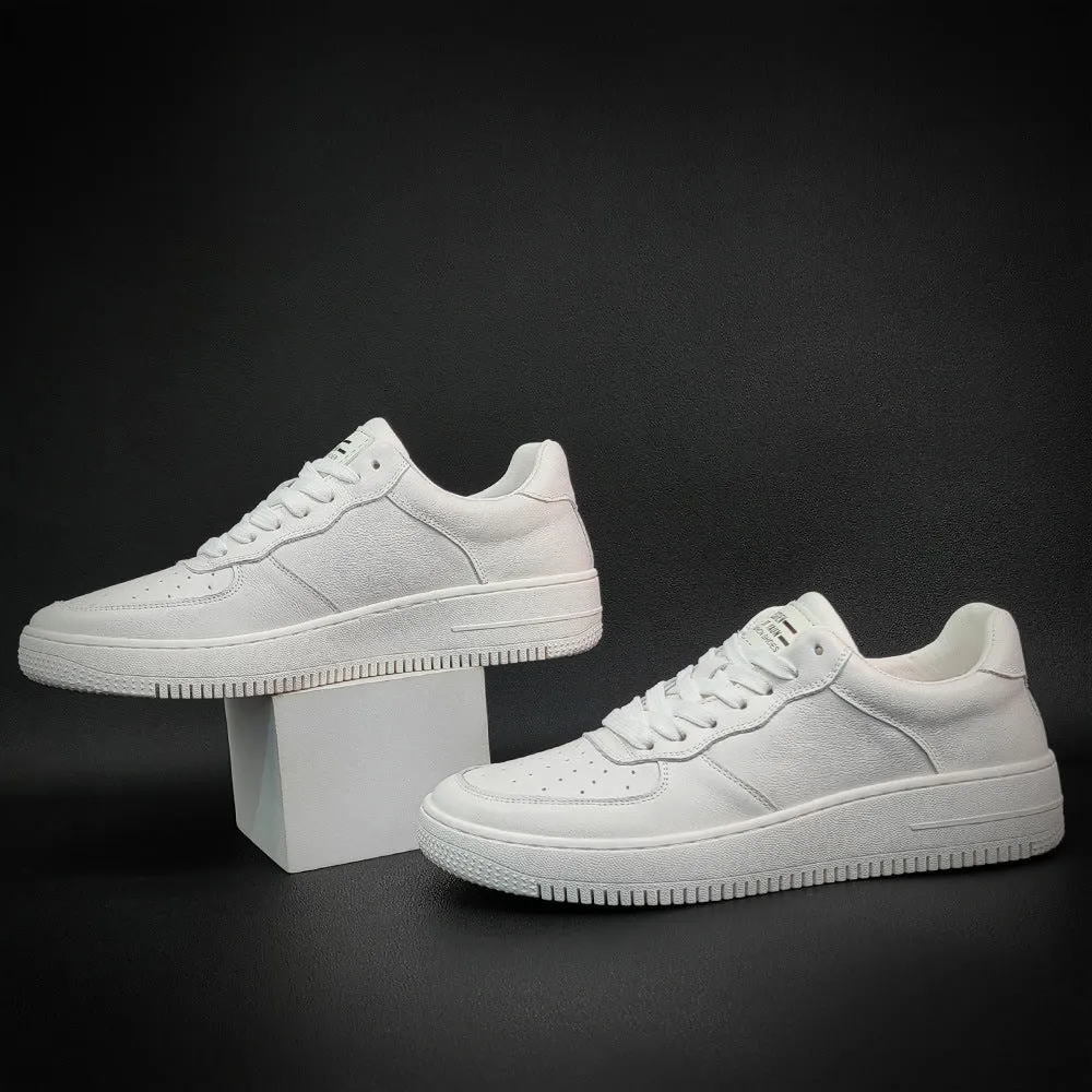 Scarpe da ginnastica da skate casual bianche pure moda uomo