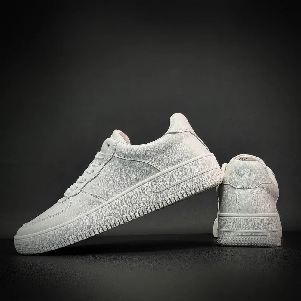 Scarpe da ginnastica da skate casual bianche pure moda uomo