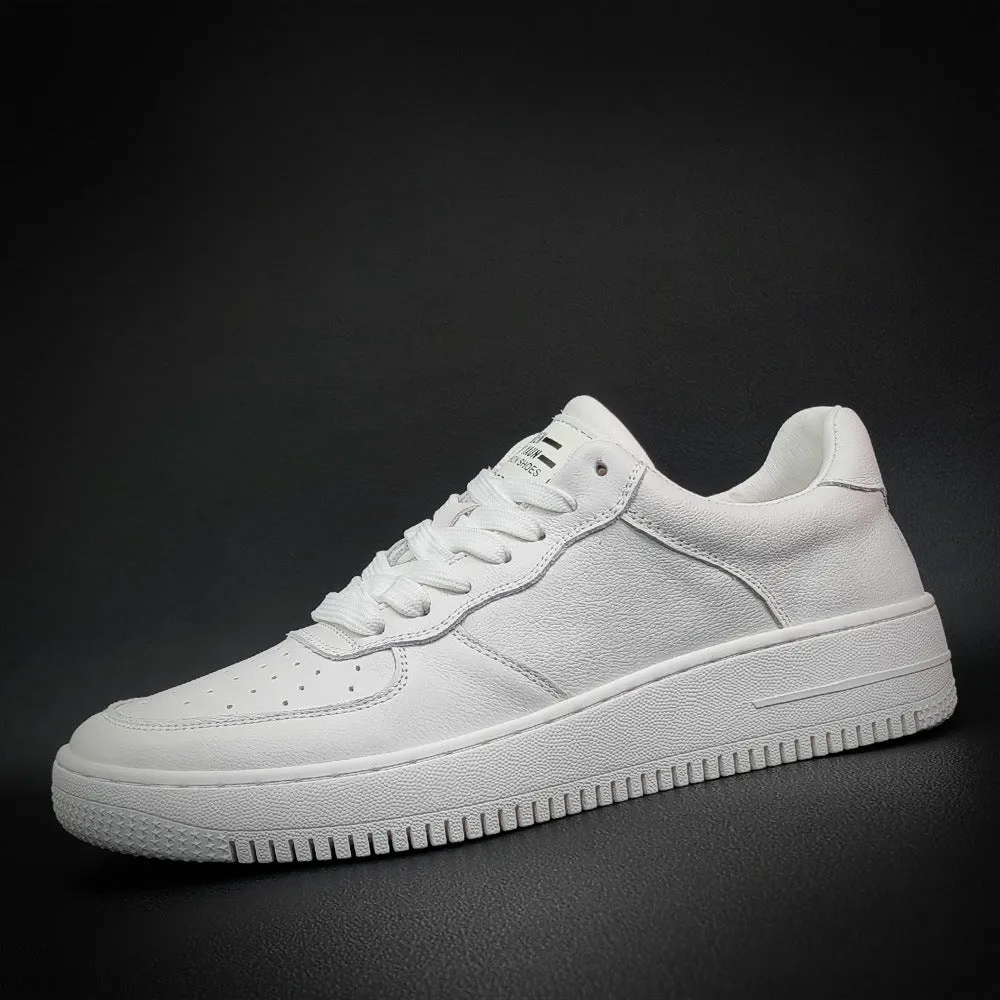 Scarpe da ginnastica da skate casual bianche pure moda uomo