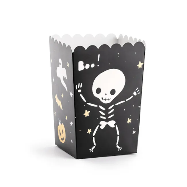 Scatole per popcorn di Halloween 9 x 9 x 13 cm - 6 pz.