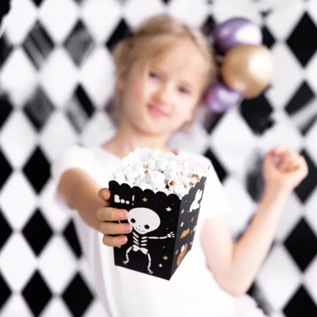 Scatole per popcorn di Halloween 9 x 9 x 13 cm - 6 pz.