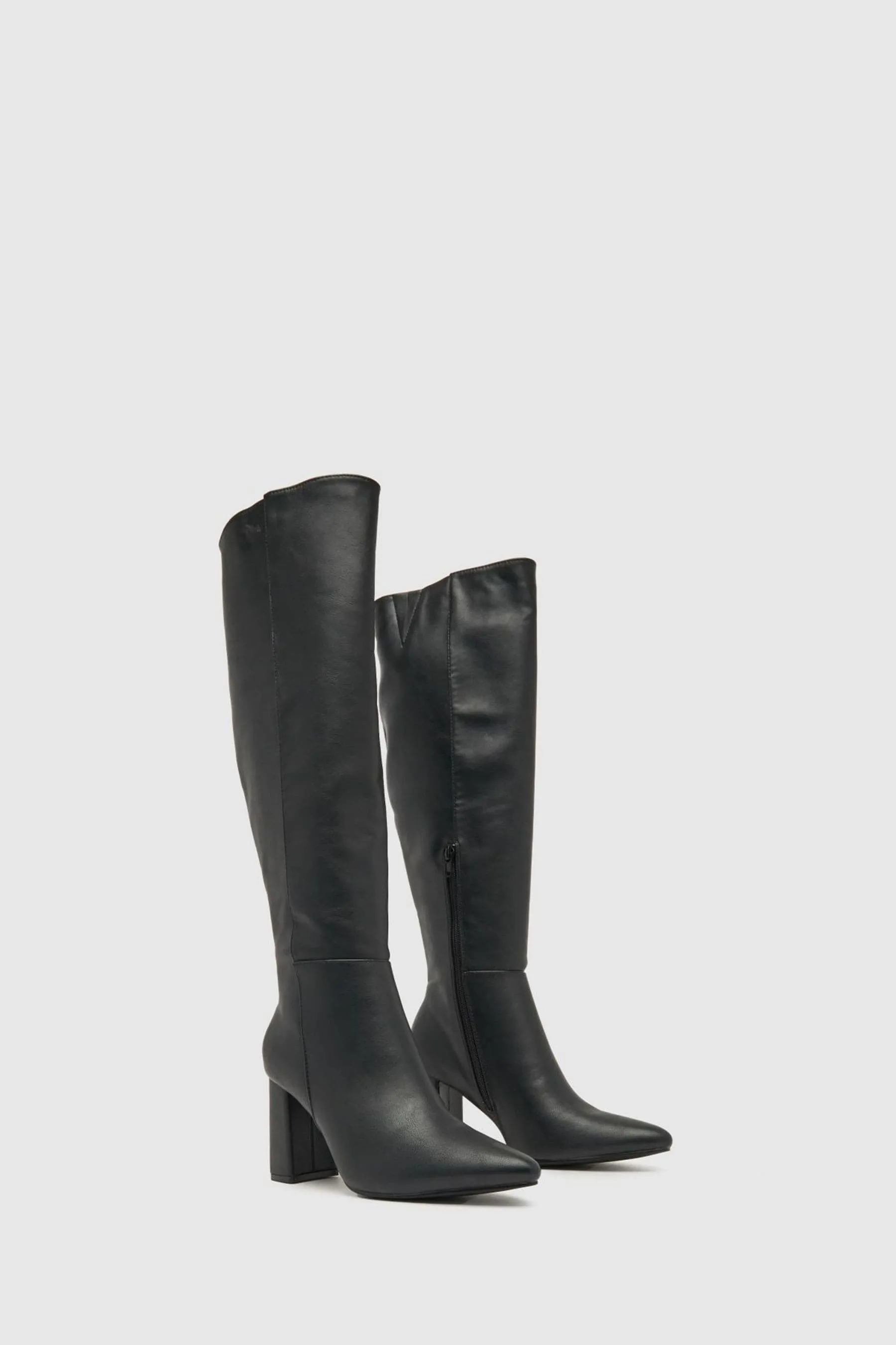 Schuh - Dua - Nero al ginocchio con tacco largo - Stivali