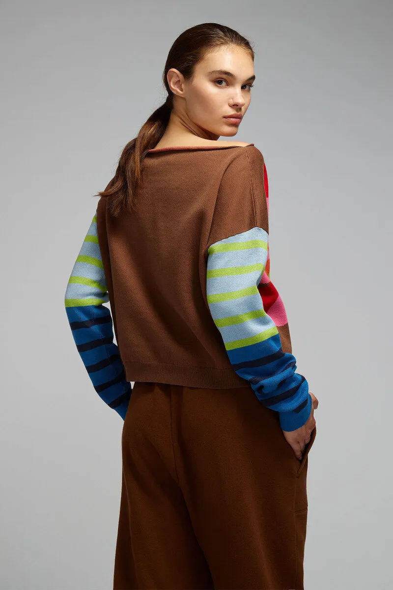SEMICOUTURE Maglia jacquard fiore