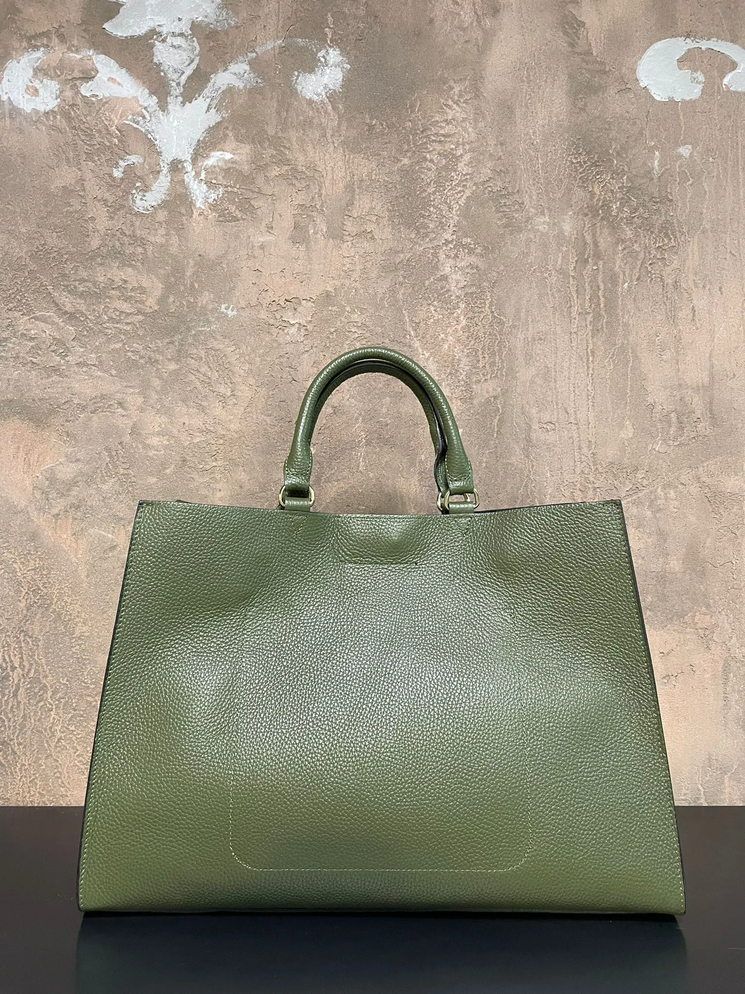 Shopper In Pelle Verde