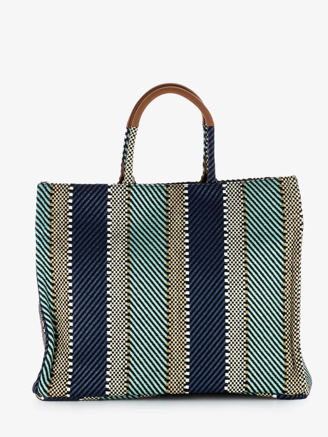 Shopper medium Taormina riga blu