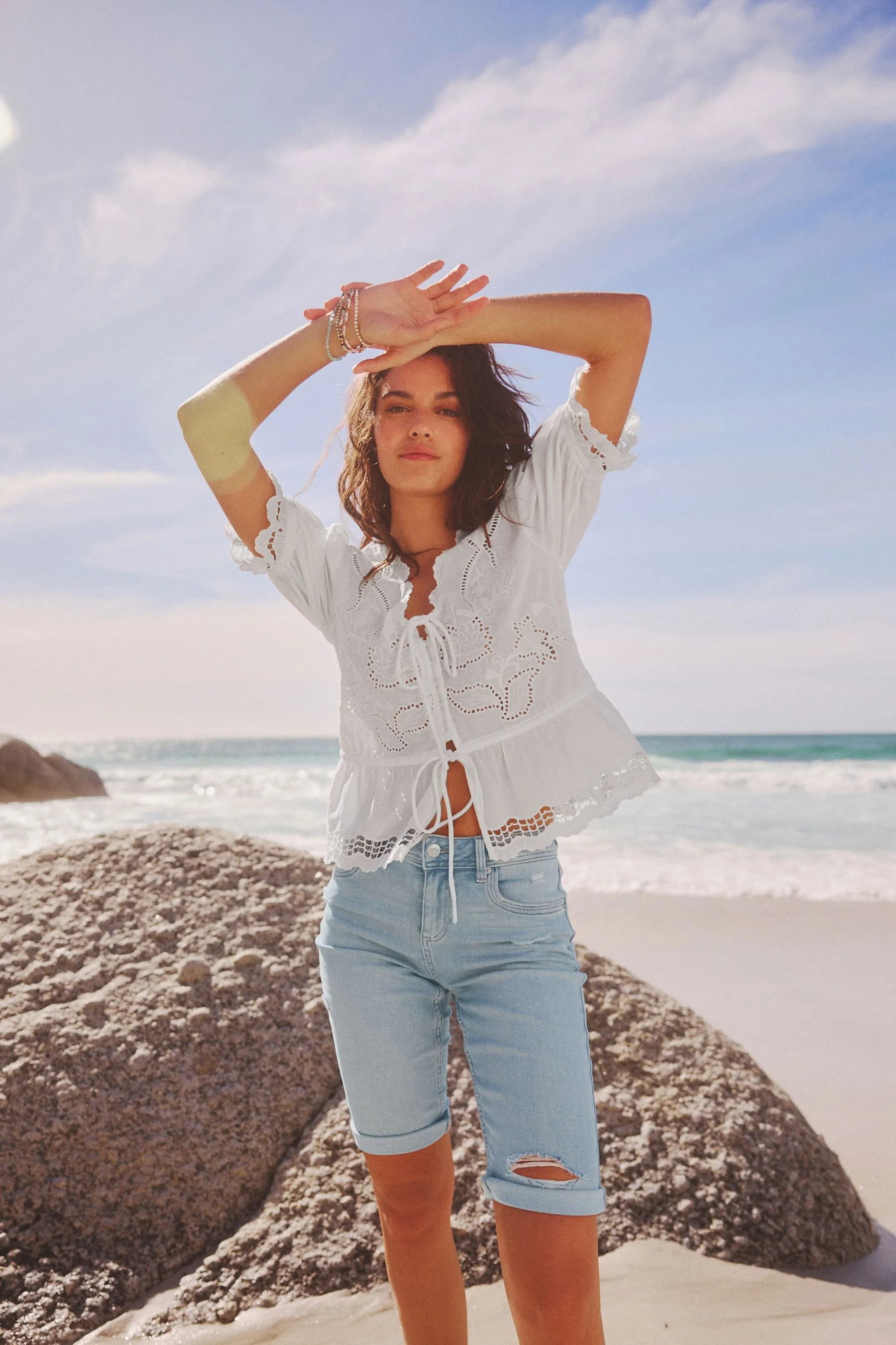 shorts Denim al ginocchio
