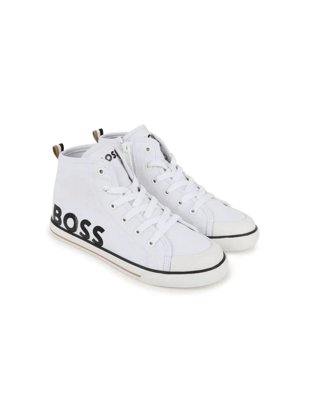 Sneakers High-top in tela con logo