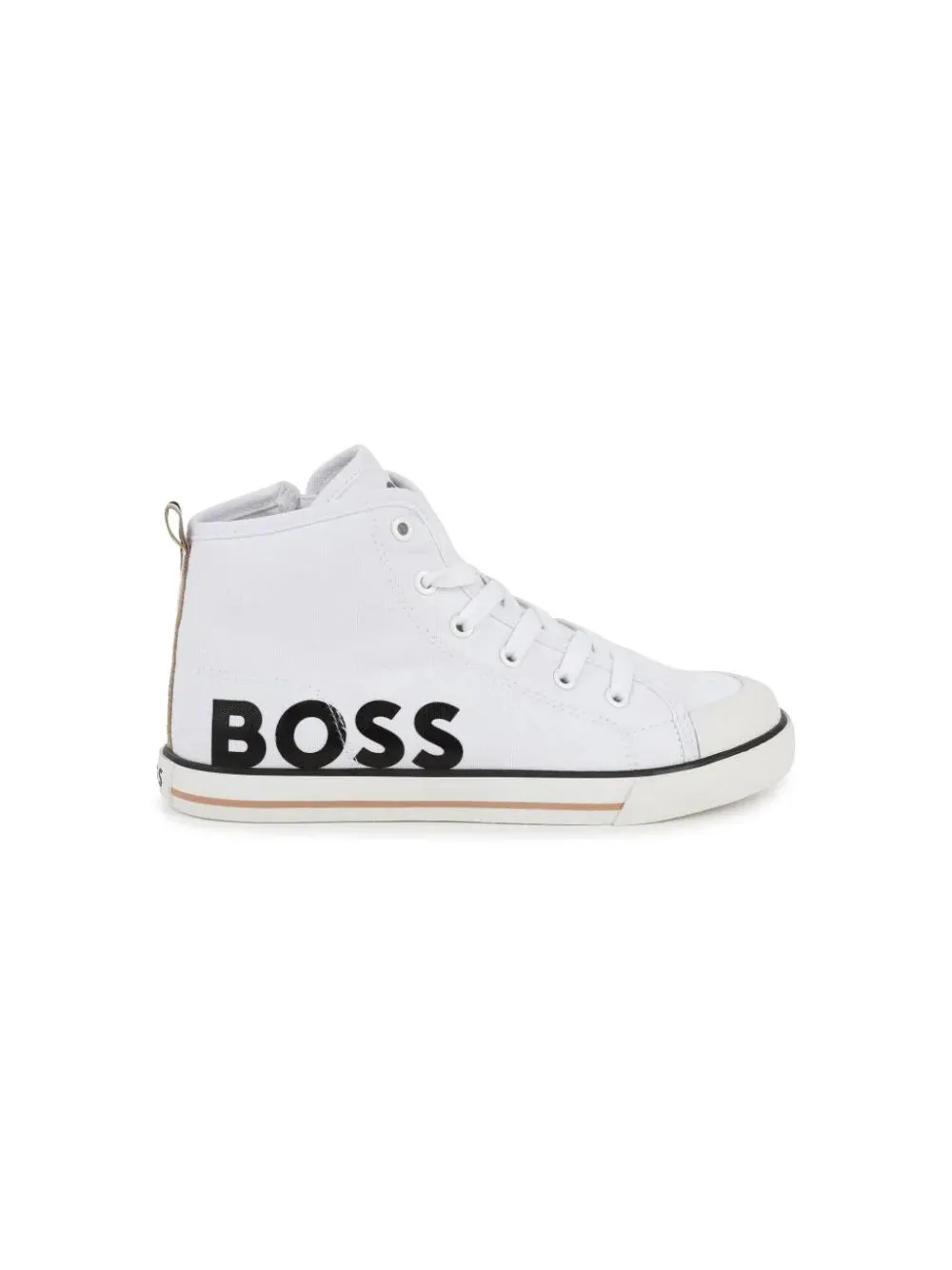 Sneakers High-top in tela con logo